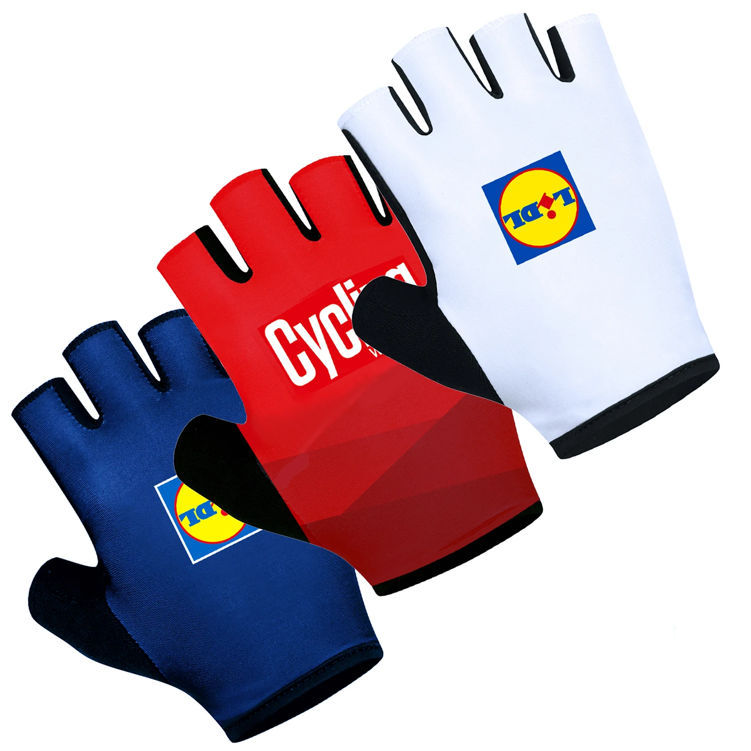 2025 الإمارات العربية المتحدة فريق قفازات ركوب الدراجات TRKKING فريق نصف اصبع الرجال النساء روبا الطريق دراجة قفازات تشغيل اللياقة البدنية رياضة ركوب الدراجات قفازات