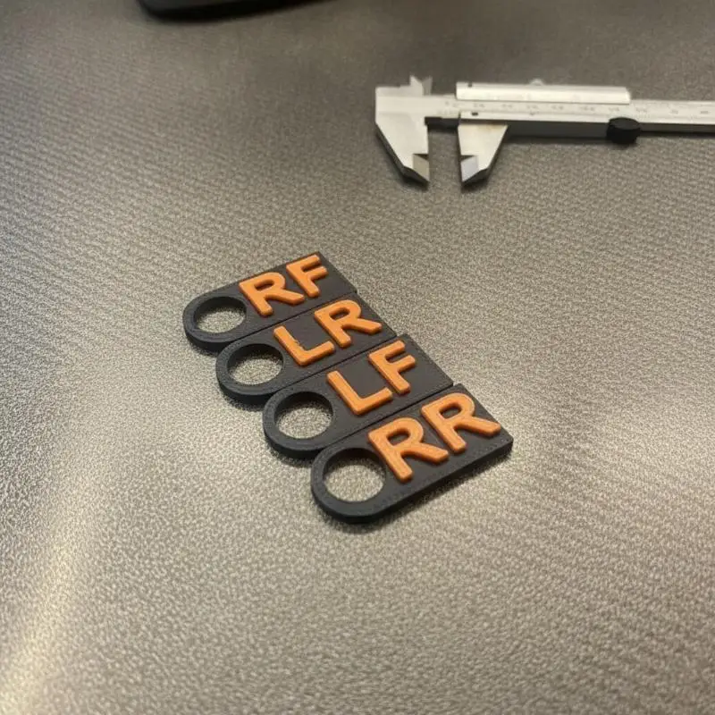 【CR】4Pcs Car Tire Position Marker Tags Oil Resistant LF LR RF RR Labels for Auto Workshop Tire Repair Replacement