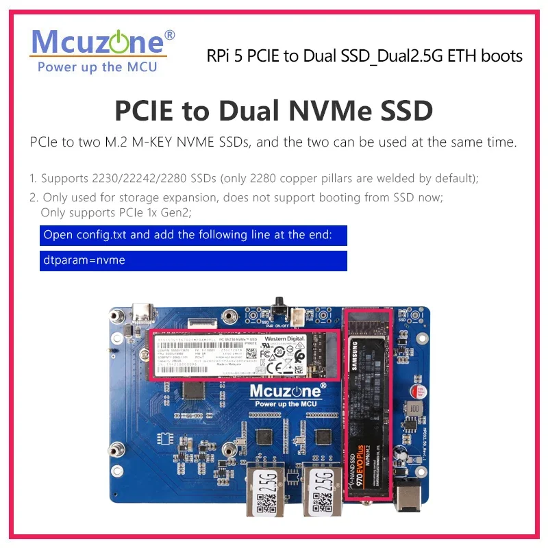 Imagem -03 - Modelo Mpsd2.5gd Raspberry pi Pcie para Ssd Duplo 2.5g Eth Botas Driver para Rpi os e Openwrt