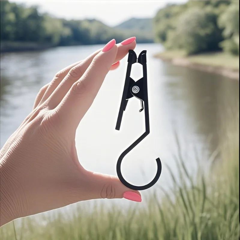 

Outdoor Durable Small Hanging Hook Portable Useful Tools Lightweight Camping Clamp Pothook Travel Convenient Tent Accessories