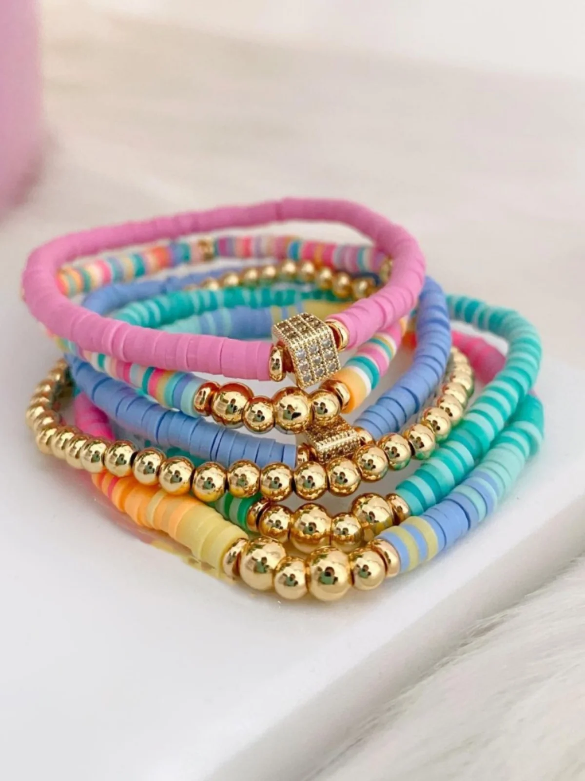 Faionable متعدد الطبقات Cerc حبة أساور المرأة مجموعة العرقية Sle مستقرة مجوهرات الأساور المنسوجة يدويا