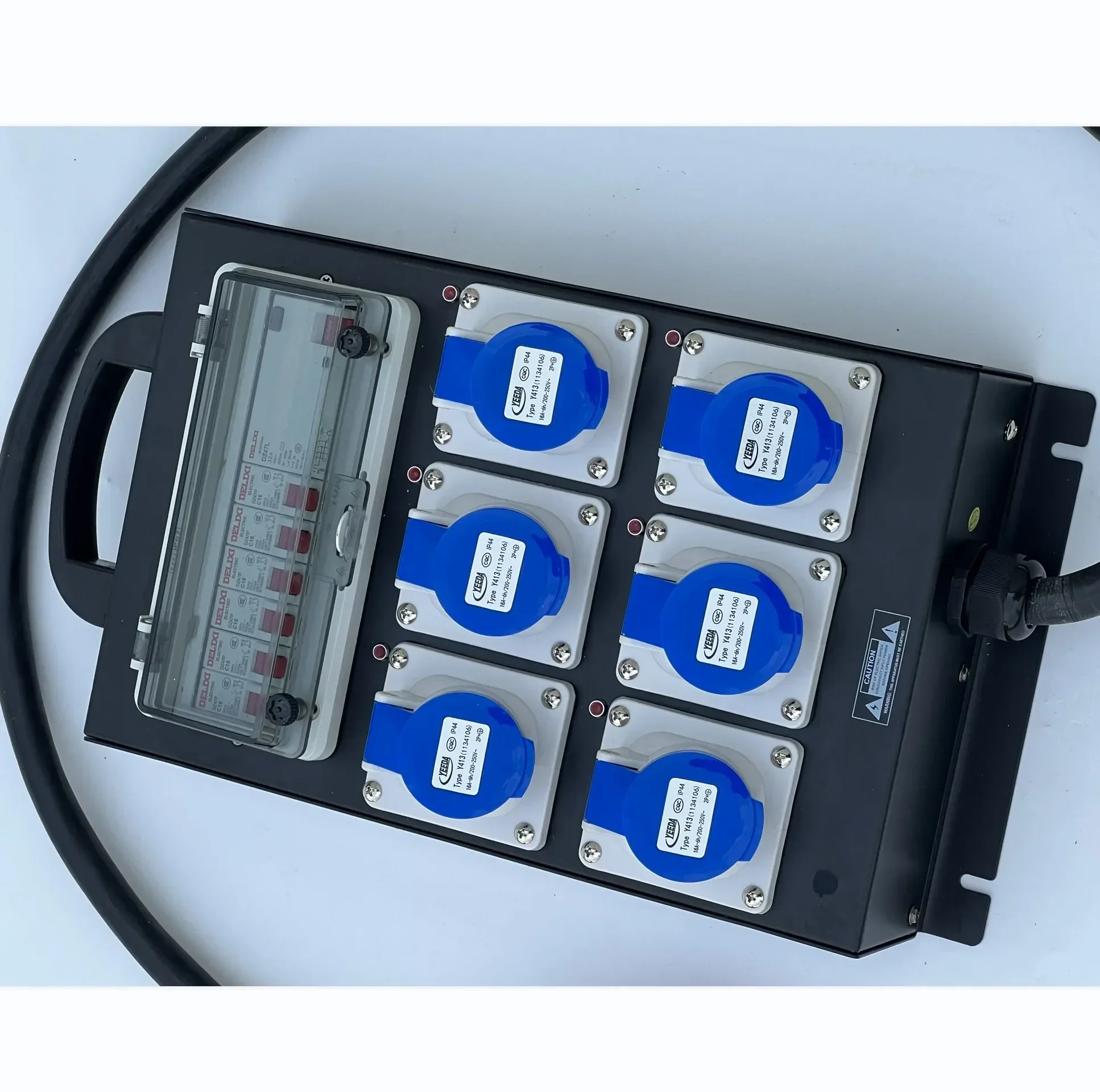 2026 Stage 32A 380V input CEE output portable power distro Box Electrical Power Box Stage power distributor