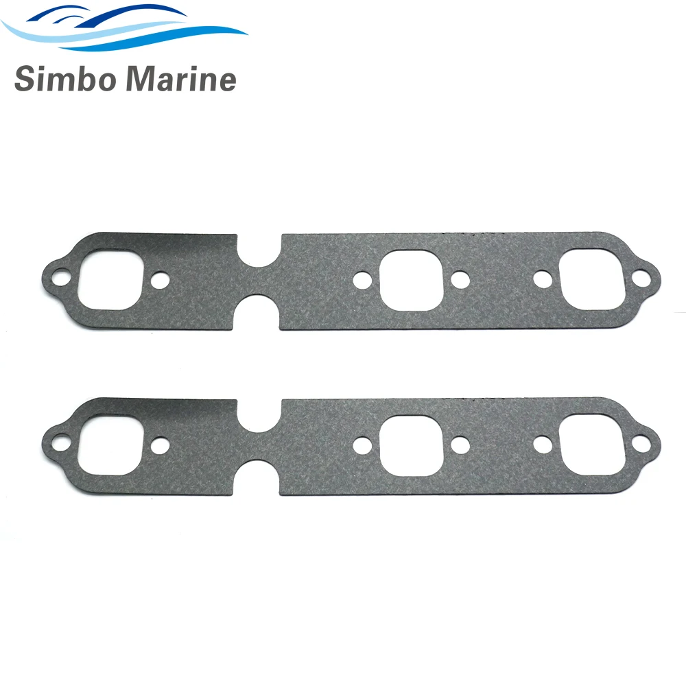 2 pcs Exhaust Manifold Gasket for Volvo Penta 3853412 for OMC V6 fits MerCruiser 4.3 Replace 27-99757 8M0215011 9-61421 32170 image 6