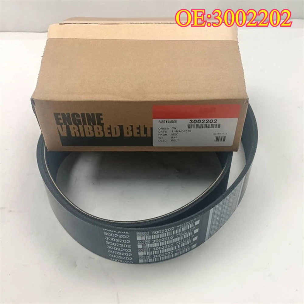 High quality New For 3002202 V Ribbed Belt for Cummins Engine K19 K38 NT855 3002202 5412996 15PK1475