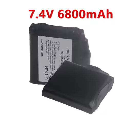 Upgrade Heated Gloves Battery 7.4V 6800mah 2S Polymer Lithium Battery for Heating Vest, Socks, Winter Antifreeze Heating Battery