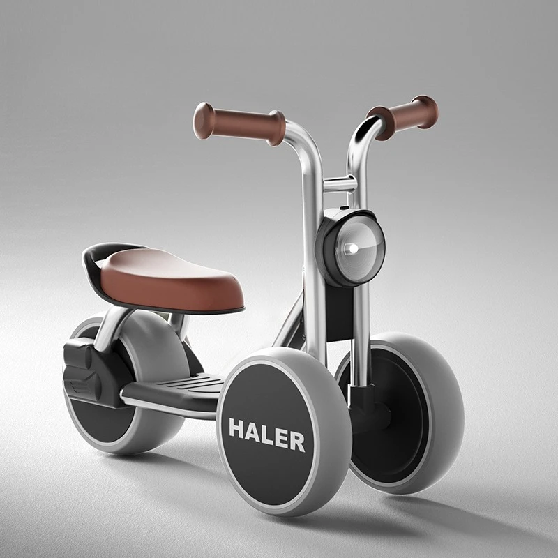 Glow-in-Dark driewielige scooter voor kinderen, versterkt stalen frame, anti-valfiets met lage midden, brede banden, nachtveiligheidstrainingscyclus