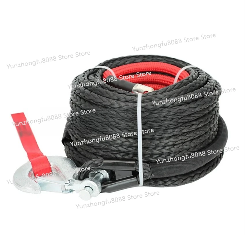 

10mm*30m Multicolor Winch Line, Towing Rope, Polymer Synthetic Fiber Rope, Rope for Off-Road Vehicle Traction