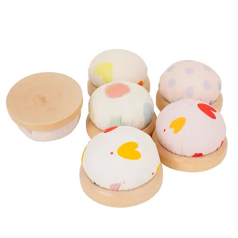 Tillbehör till tygsömnadsverktyg, korsstygnsnålhållare, nåldyna i trä, handgjord gör-det-själv-sömnadsnåldyna 6 best sales sömnadsnålsdyna - №5