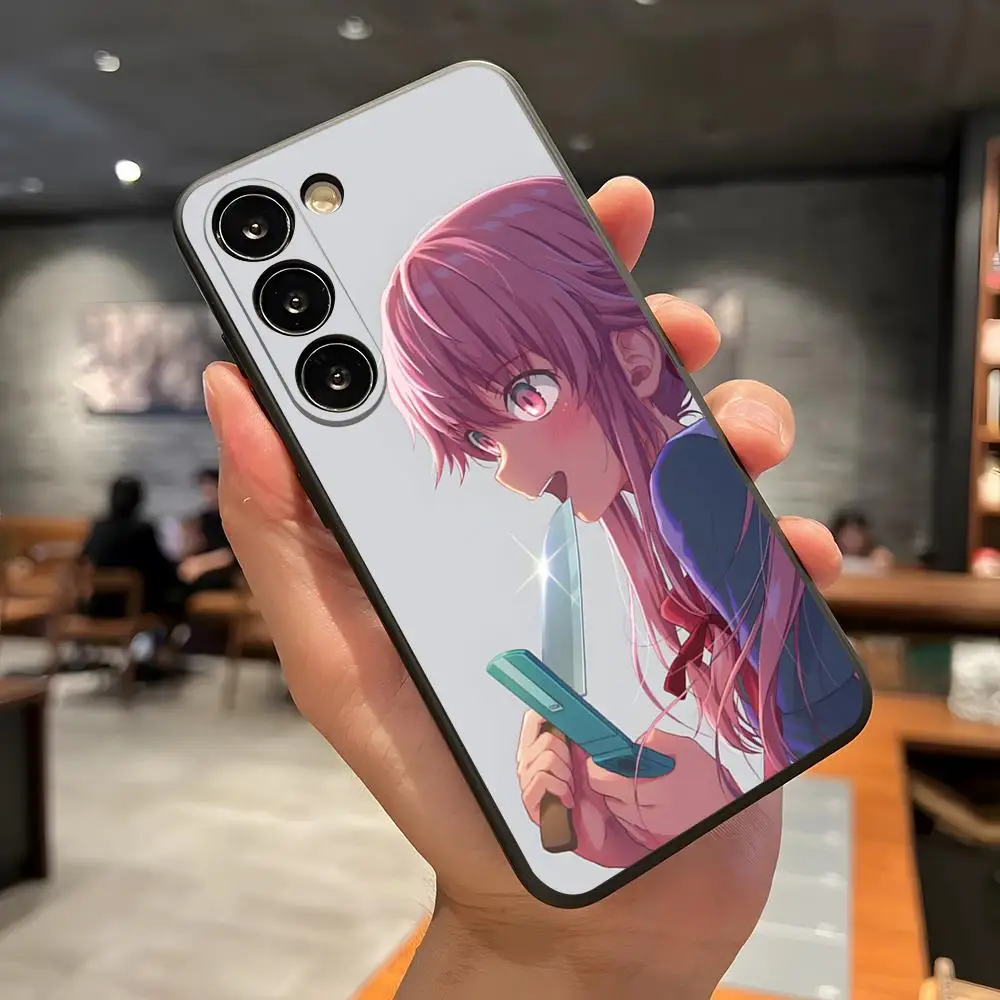 Anime The Future Diary GY Phone Case For Samsung A57 A37 A17 A56 A36 A26 A16 A25 A35 A55 A34 A24 A54 Black Soft Shell