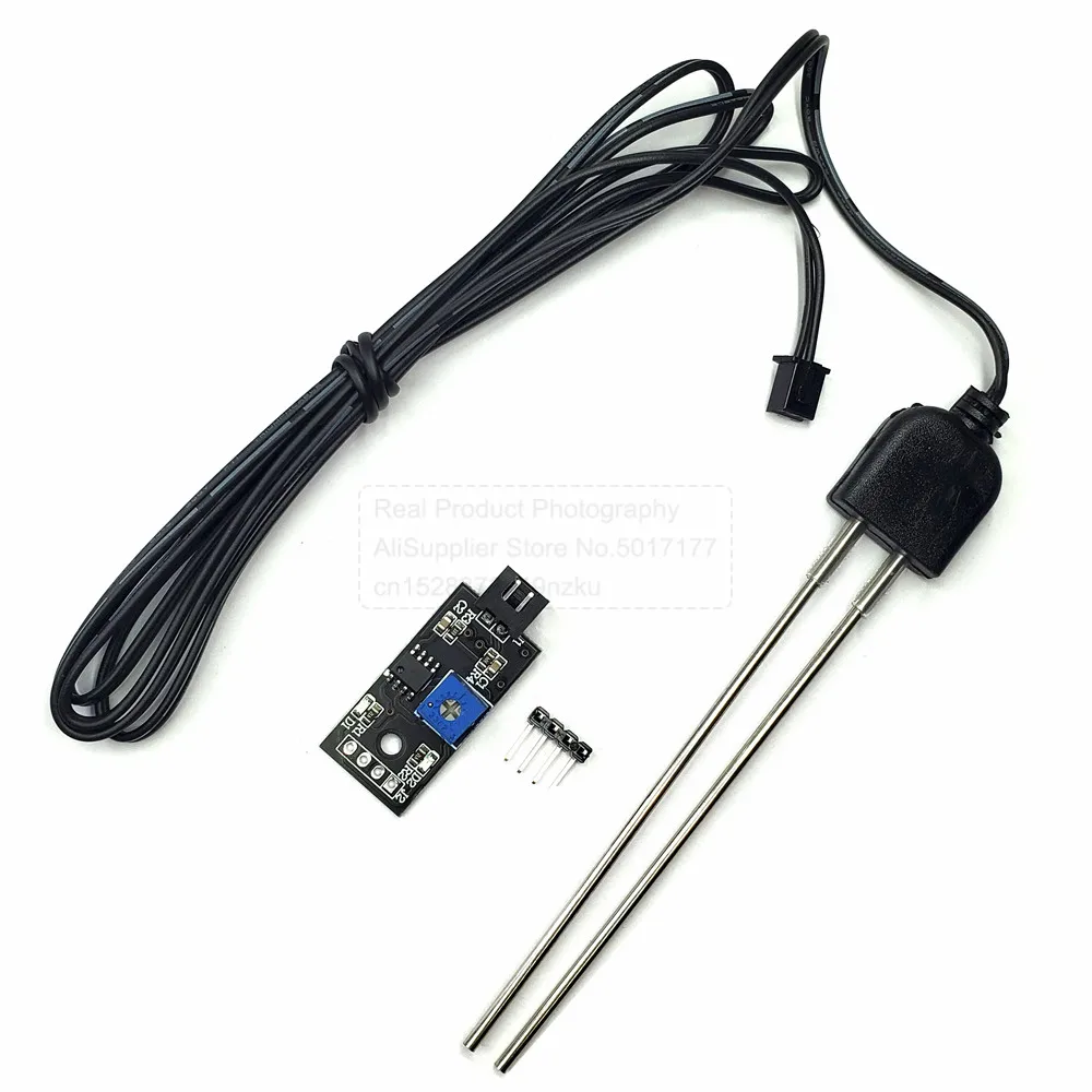 Soil Moisture Sensor Hygrometer Detection Humidity Sensor Module for Arduino with Corrosion Resistant Probe Long Cable 1.3M