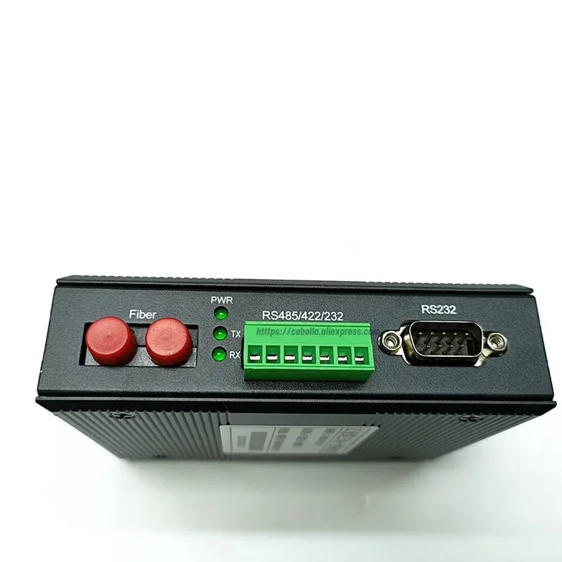 RS232 RS485 RS422 مودم بصري صناعي للمحول، بيانات ثنائية الاتجاه عبر محول الألياف، DC12~55V