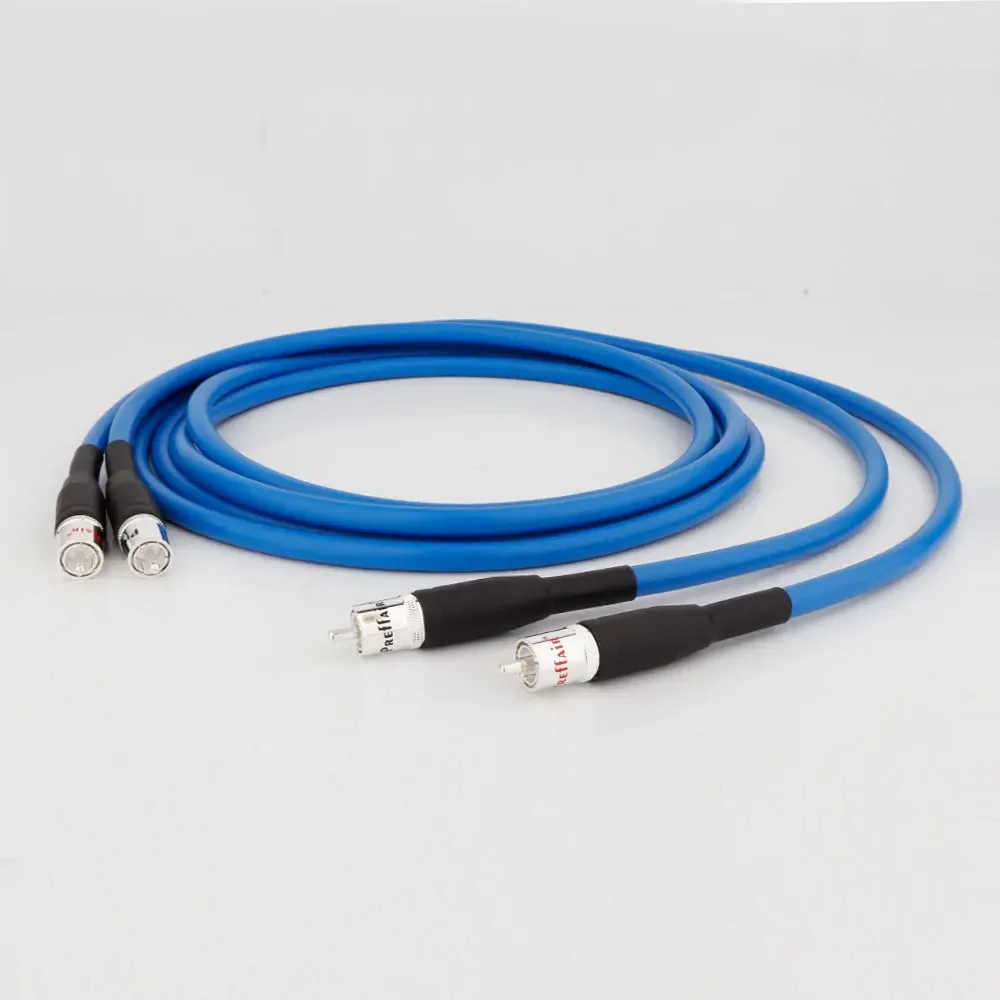 X416 실버 도금 RCA 남성 플러그 HIFI 오디오 와이어가있는 고품질 투명 라이트 인터 커넥트 케이블