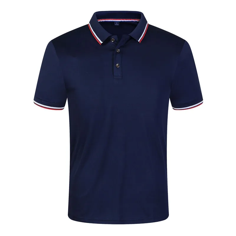 New 2023 Polo Shirts Men Summer Short Sleeve T Shirt 3D Breathable Work Wear Solid Color Anti-Pilling Brand Polos Wholesale Tops