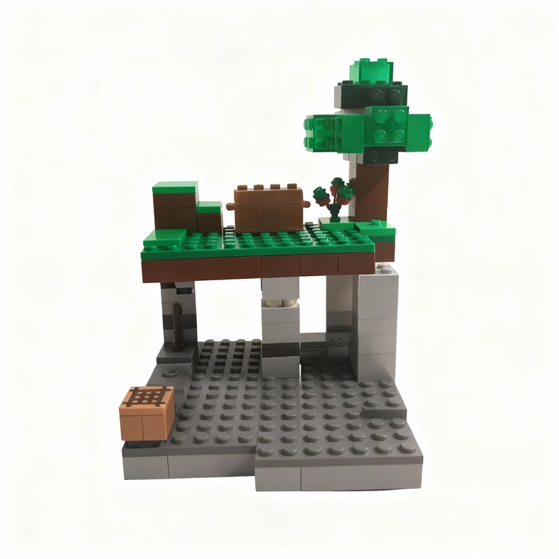155pcs MOC Cave Adventure Model Building Blocks Birthday Brick Assemble Creative DIY Display Craft Idea Collection Education Art