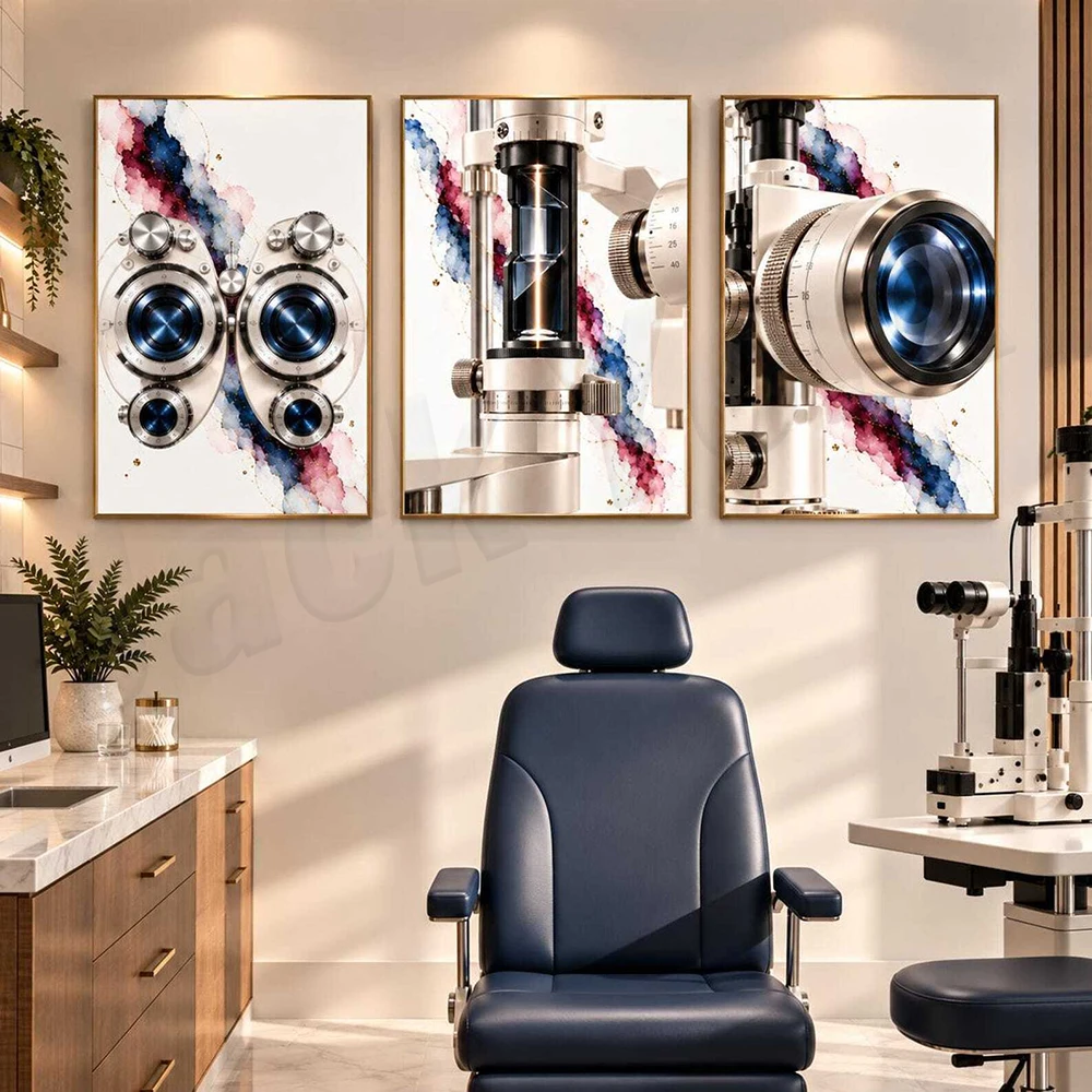Iris-themed art, ophthalmology, phoropter, eyeglass patterns, slit lamp, anatomy, optometrist gifts, eye clinic decor posters