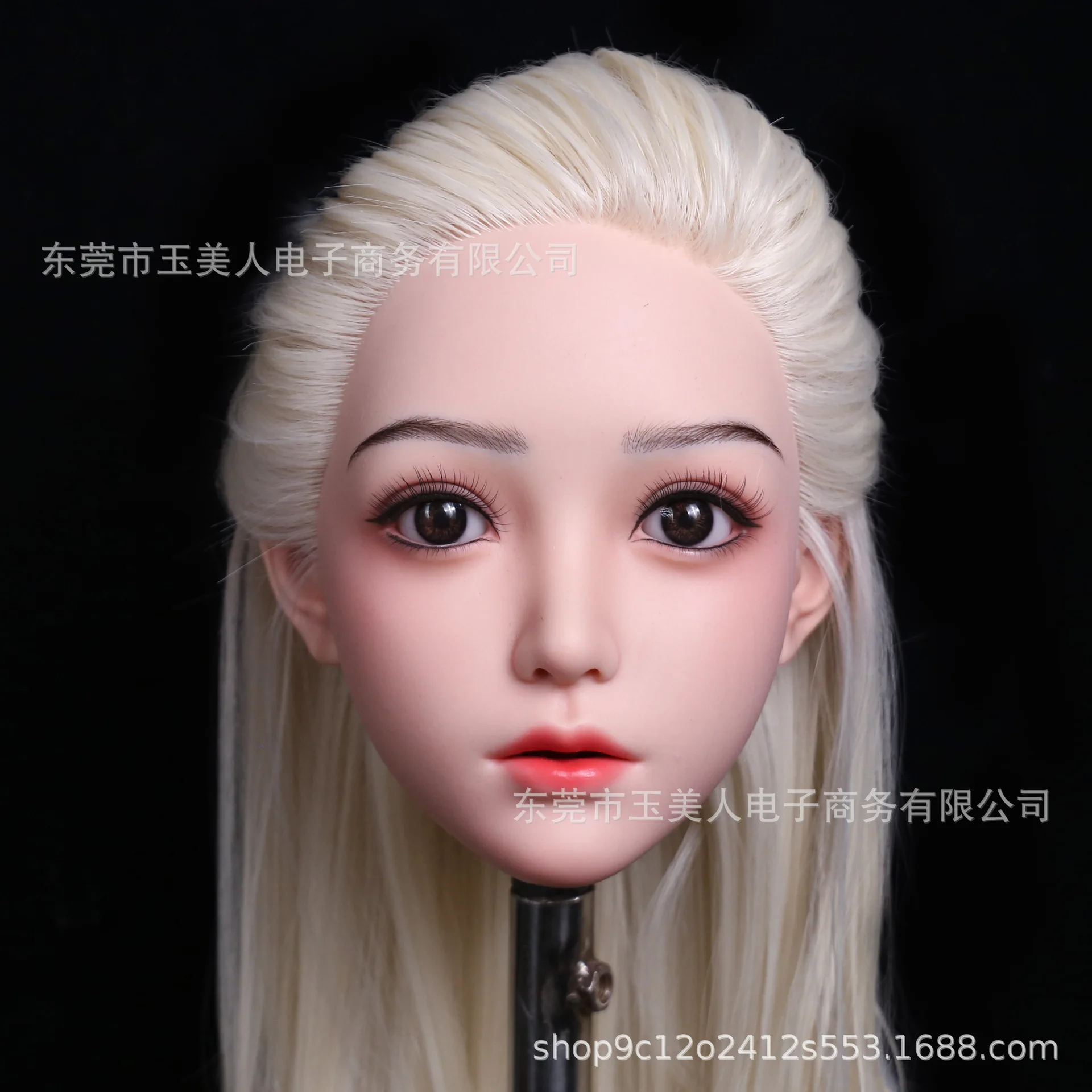 

Doll Single Head Carving Silicone Hair Transplant Oral Functional Channel Mouth Opening Teeth Tongue