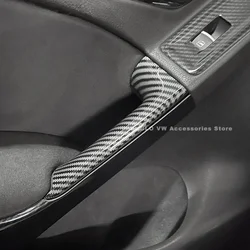 ABS Carbon Fiber Printed Car Styling Interior Door Handle Panel Cover Moulding Trim For VW Golf 6 MK6 2009 2010 2011 2012 2013