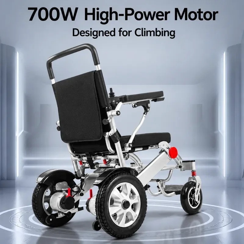 YAO 700W High Power Electric Wheelchair Intelligent Automatic Folding Mobility Scooter for Disabled Elderly Compact Trunk Storag