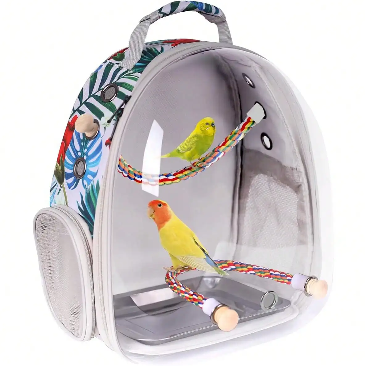 Bubble Bird Backpack Carrier Cage, Space Capsule Transparent Clear Bubble Window Small Bird Travel Carrier Backpack For Parakeet