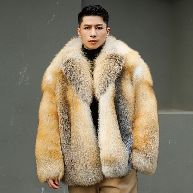 Real Fur Coat For Men Natural Fox Fur Coat Winter Fox Fur Jacket Men s Best selling styles AliExpress