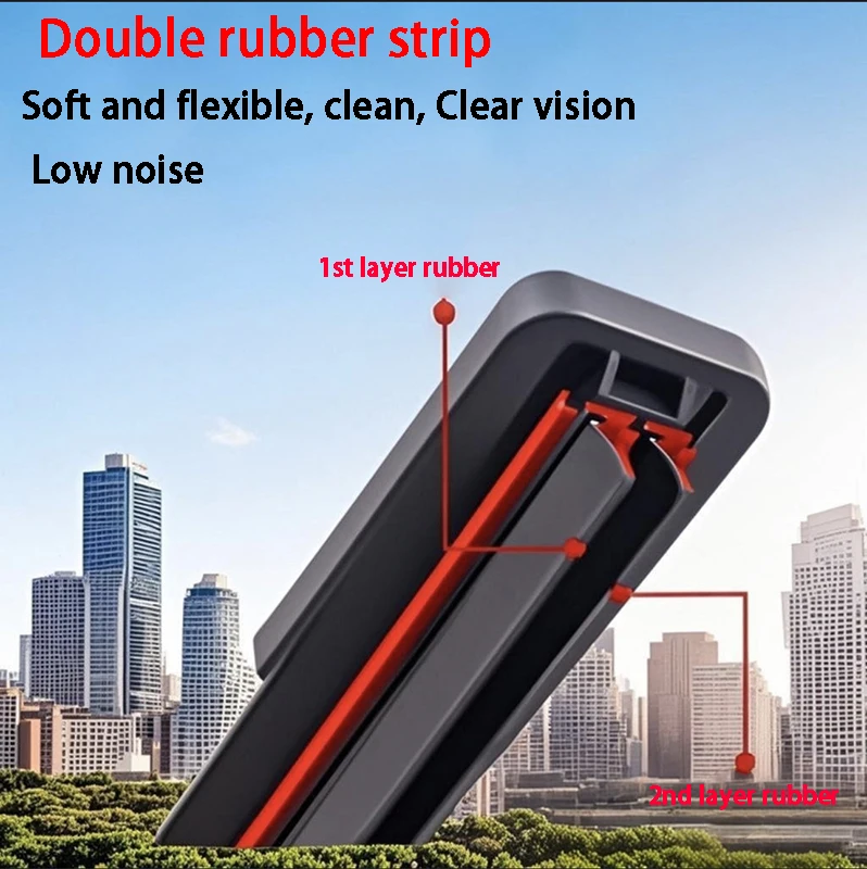 For Nissan Micra K12 2002-2010 2008 2007Car Wiper U-type Soft Rubber Boneless Wiper HD Quiet Durable Automotive Wiper 21"+18"