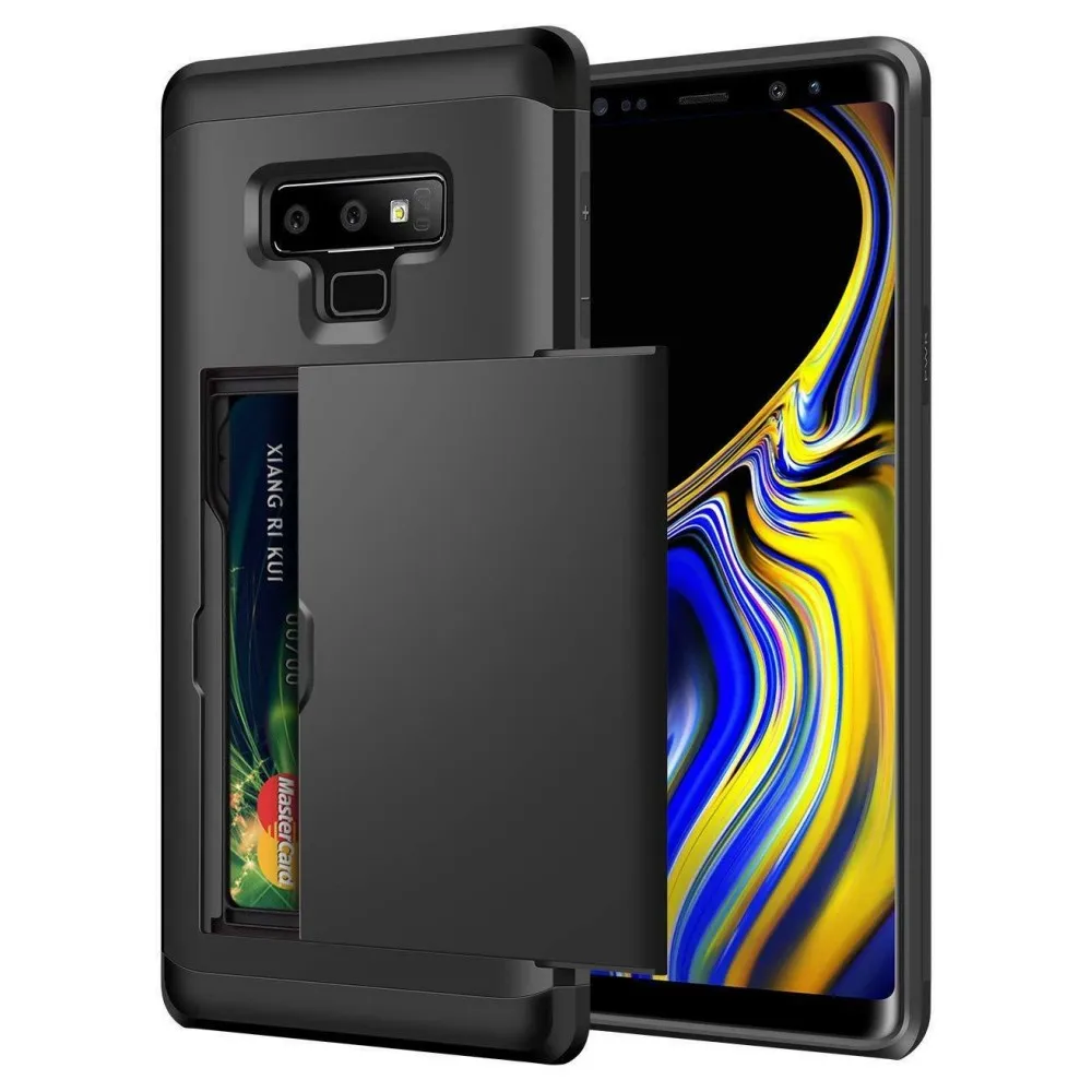 Wallet Cover For Samsung Note 9 Case with Card Holder Dual Layer Hybrid Shell For Samsung Note 9 Note9 SM-N960 Note 8 Note8 N950