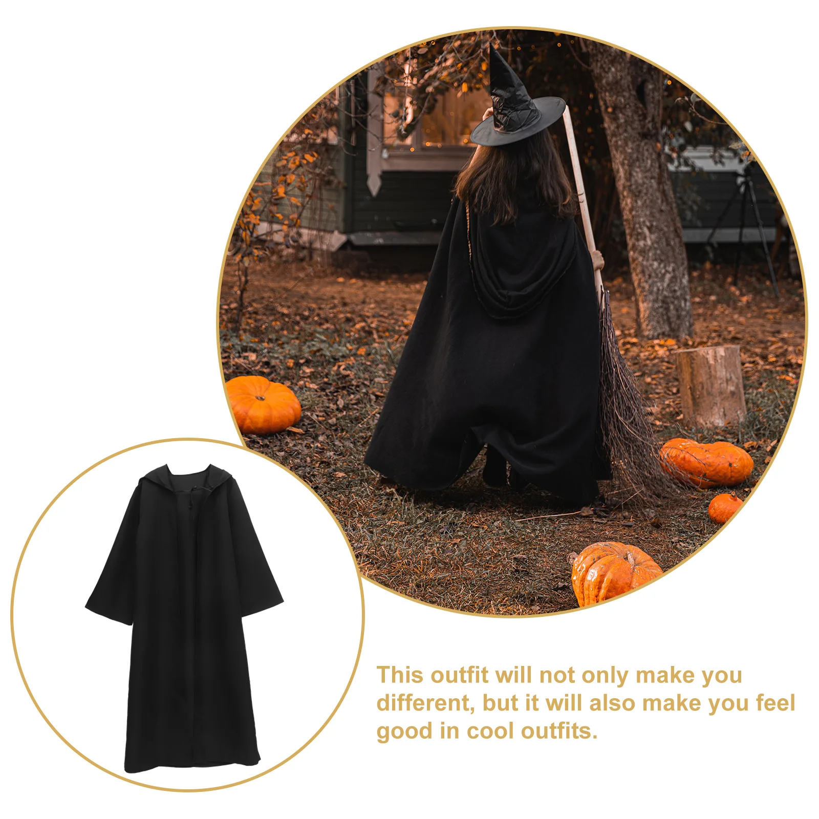 Halloween Cape Hoodie Vampire Cloak Cosplay Christmas Costumes Black Kids Scream Death Wizard Robes Clothing