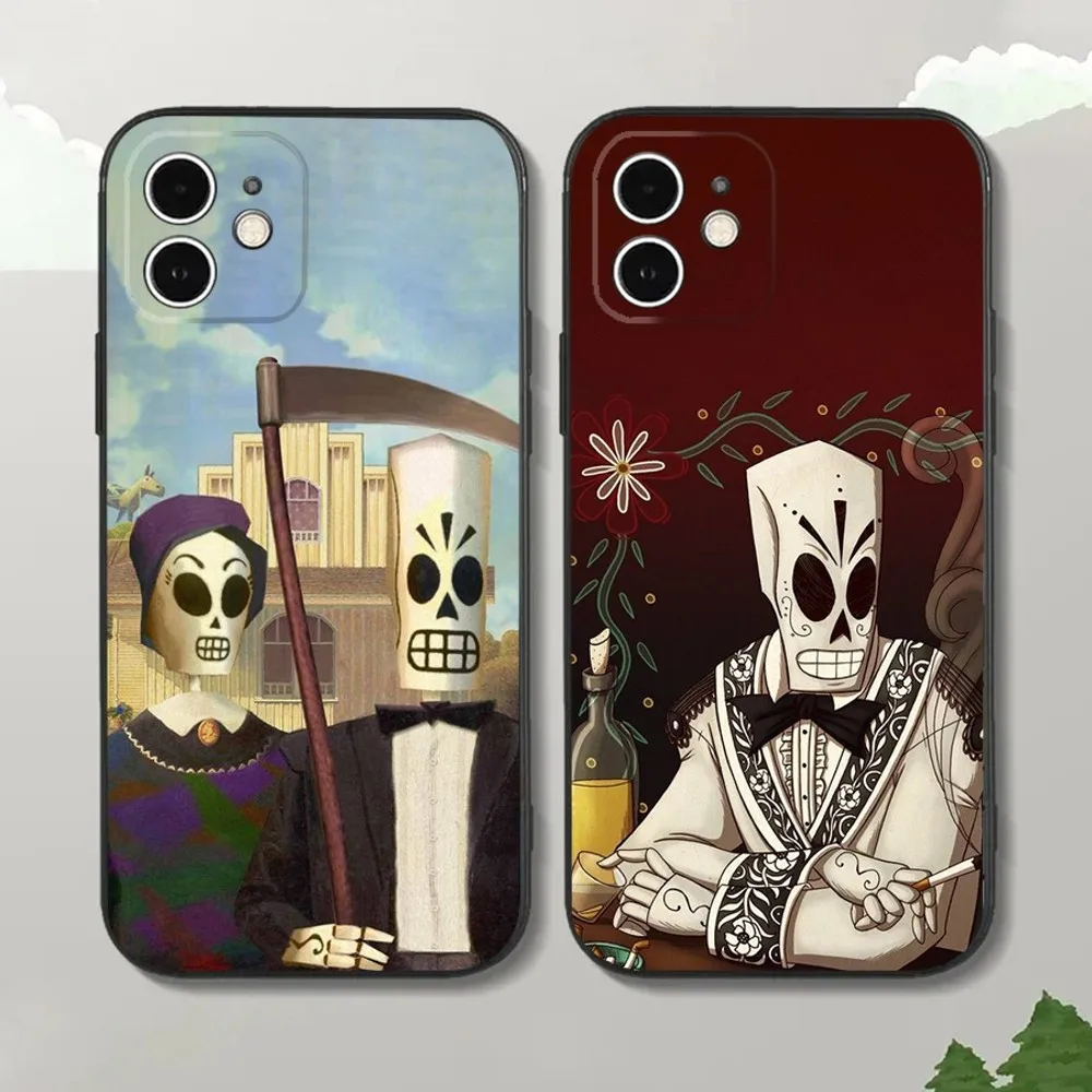 Game G-Grim Fandango Phone Case For iPhone16,15,14,13,12 Mini 11 Pro XR,X,XS,MAX 7,8 Plus Silicone Cover Soft Black