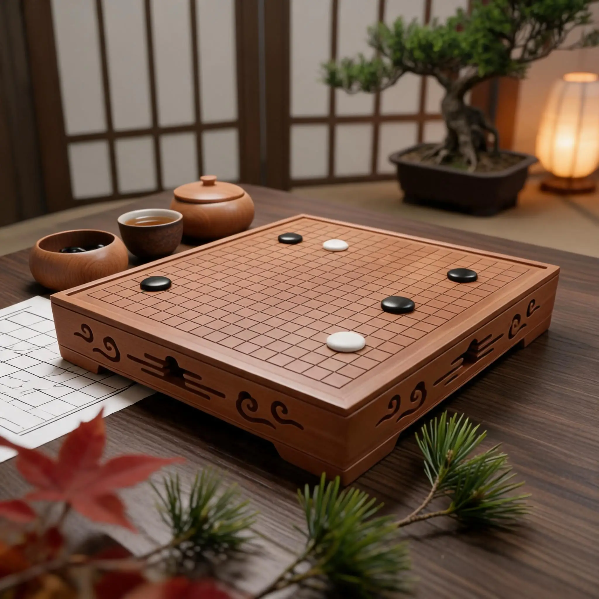 chinese-chess-and-weiqi-set-solid-wood-2-in-1-chess-board-wooden-weiqi-board-double-sided-use-storage-drawer-for-adults