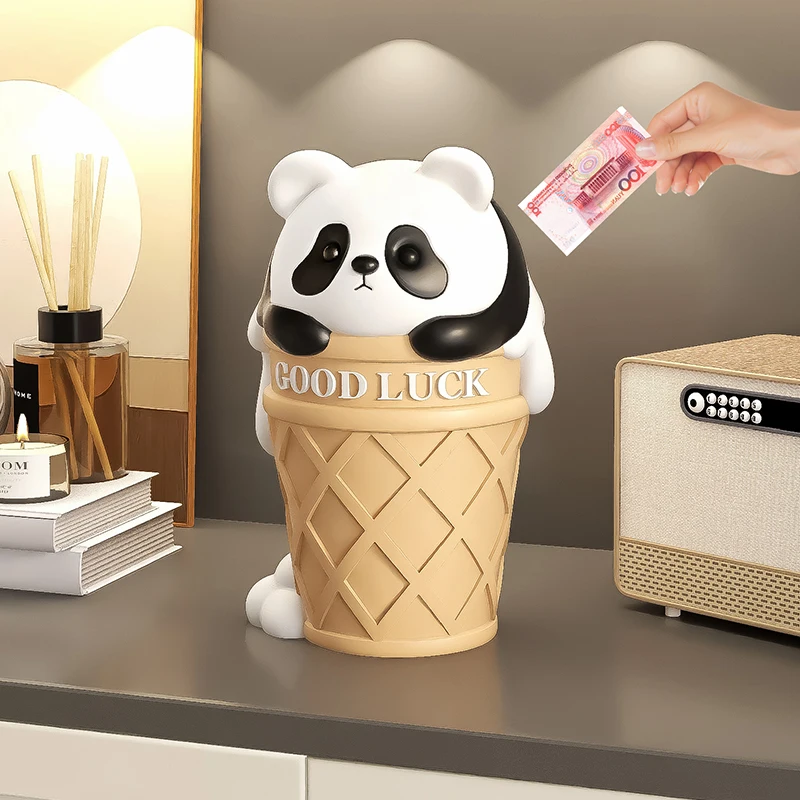 

Panda Ornament Large Capacity Piggy Bank Children's Room Ornament Boy Girl Birthday Gift