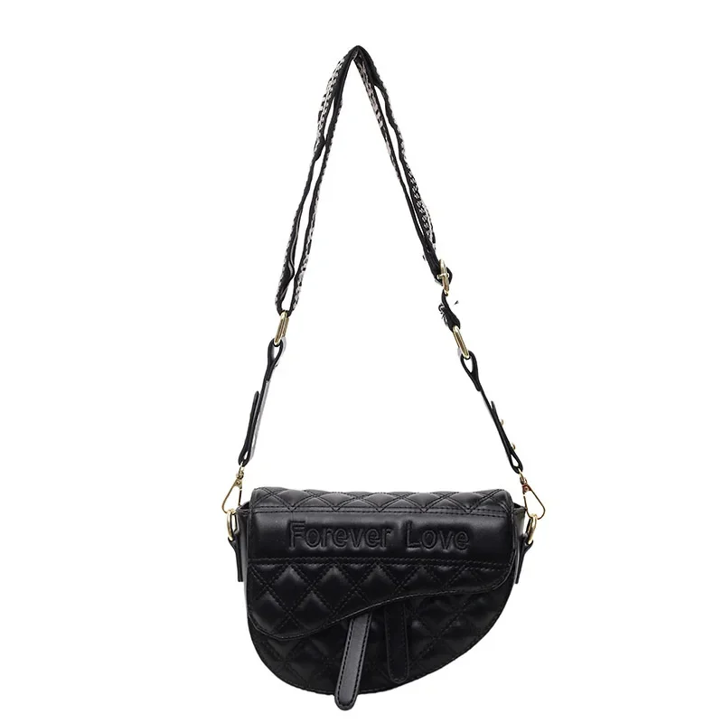 

2025 Luxury Small Saddle Bag for Women Fashion Wide Strap Shoulder Purse Soft Leather Crossbody Bag Versatile Chic Handbag