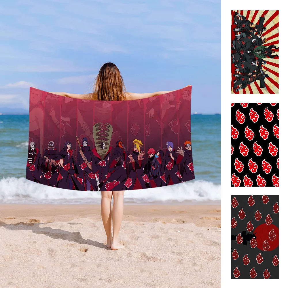 A-Akatsuki Anime Microfiber Beach Towel Absorbent Quick Dry Soft Yoga Swimming Resort Mountain Climbing Towel