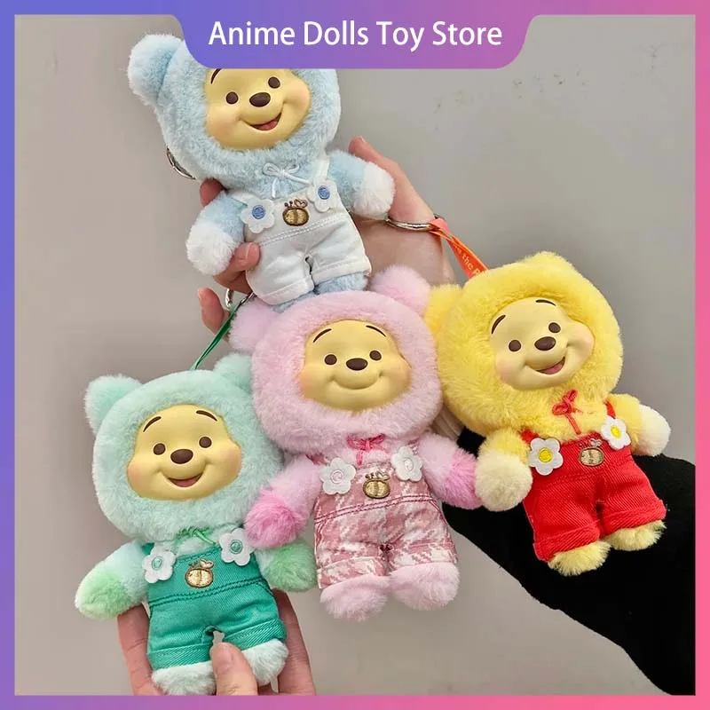 

Disney слепая коробка Винни Конфеты Медведь серии милая виниловая кукла мультфильм Kawaii милый рюкзак сумка кулон игрушка Декор коллекция подарок