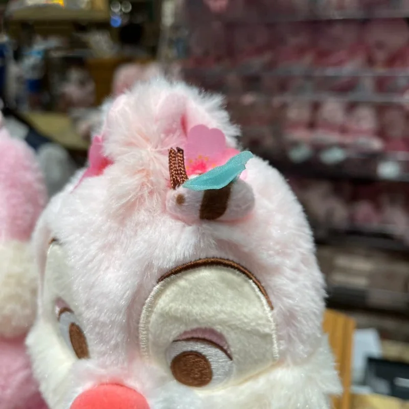 Shanghai Disneyland Pink Cherry Blossom Chip 'n' Dale Cute Plush Doll Toy Valentine's Day Gift for Girls Birthday