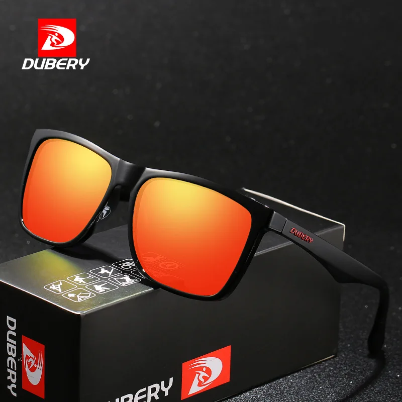 DUBERY Brand Polarized Sunglasses for Men Sports Driving Fishing Sun Glasses Male Colorful Luxury Shades Eyeglass