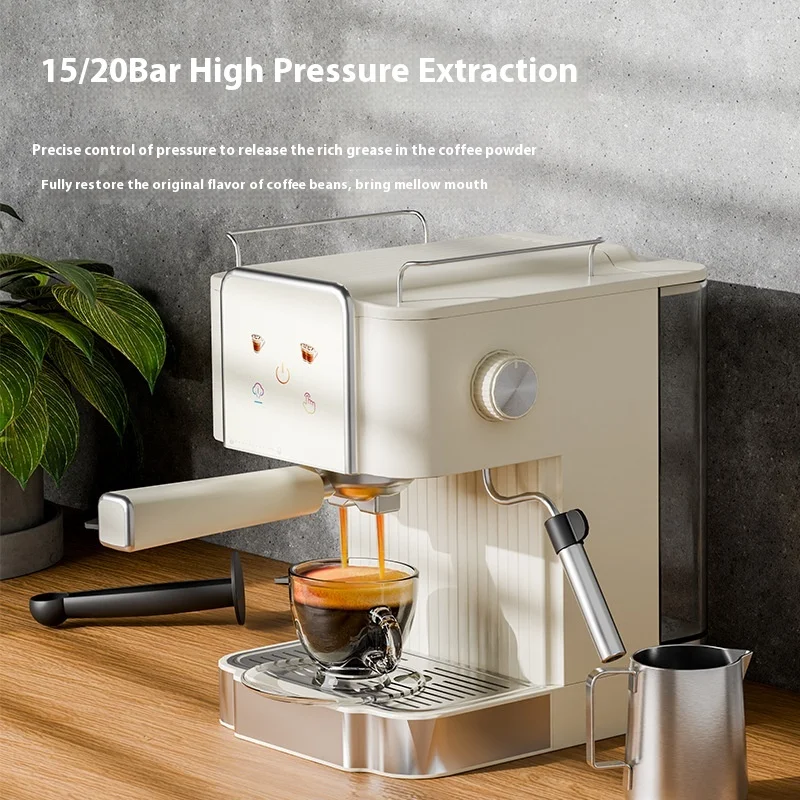 Italian Home Use 20bar Espresso Coffee Machine Multifunctional Semi-Automatic Milk Frother Steam Electric Cross-Border European
