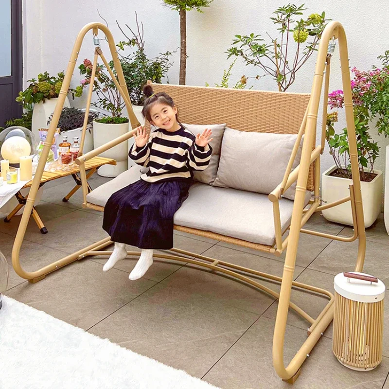 Double Outdoor Swing Chair Stand Garden Backyard Playground Swing Adult Children Balancelle Exterieur Jardin Patio Furniture