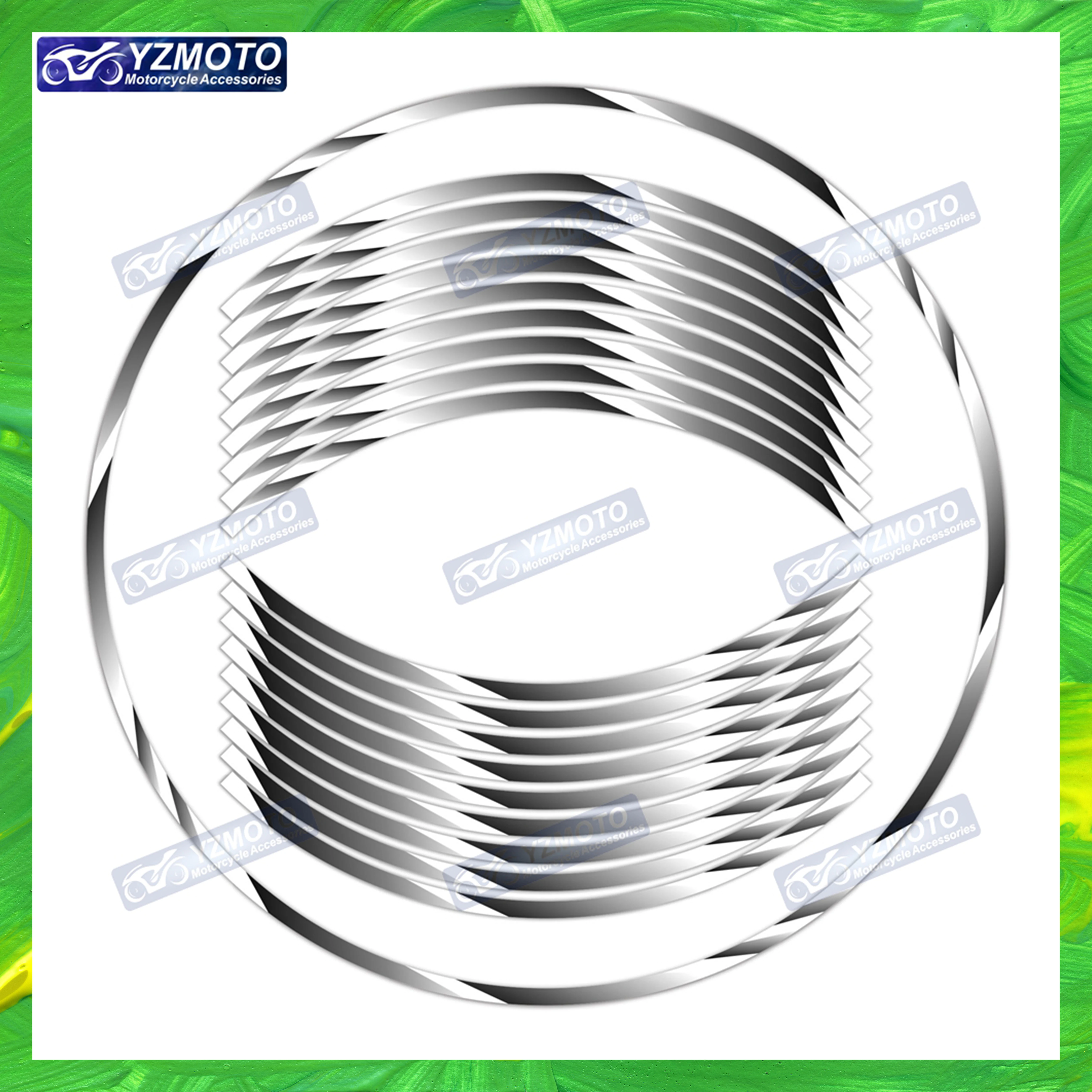 

For NINJA250 NINJA300 NINJA400 NINJA650 Motorcycle Racing 17 Inch Wheel Hub Sticker Reflective Rim Decal Rim Stickers Decorate