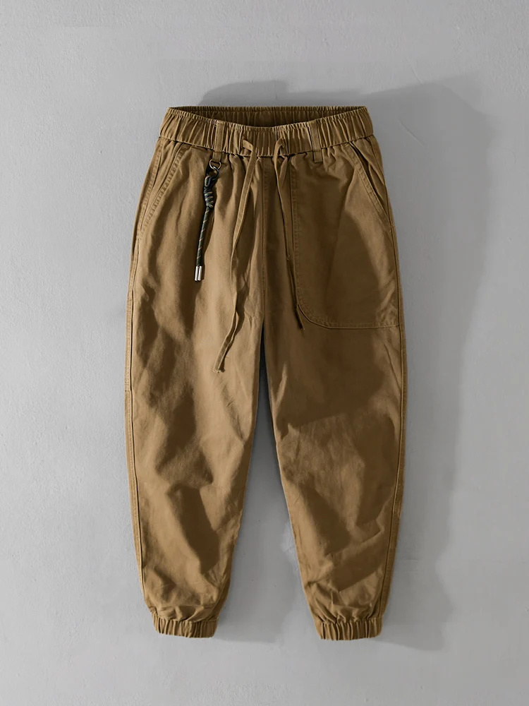 

Осень-зима, новые американские рабочие брюки в стиле ретро, мужские свободные повседневные брюки из чистого хлопка, универсальная обувь, японский цвет, хлопок 00%