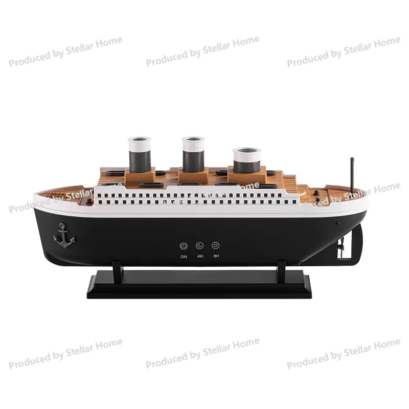 New Simulated Ship Smoke Ring Aromatherapy Machine, Desktop Creative Volcanic Spray Jellyfish Cruise Fragrance Humidifier