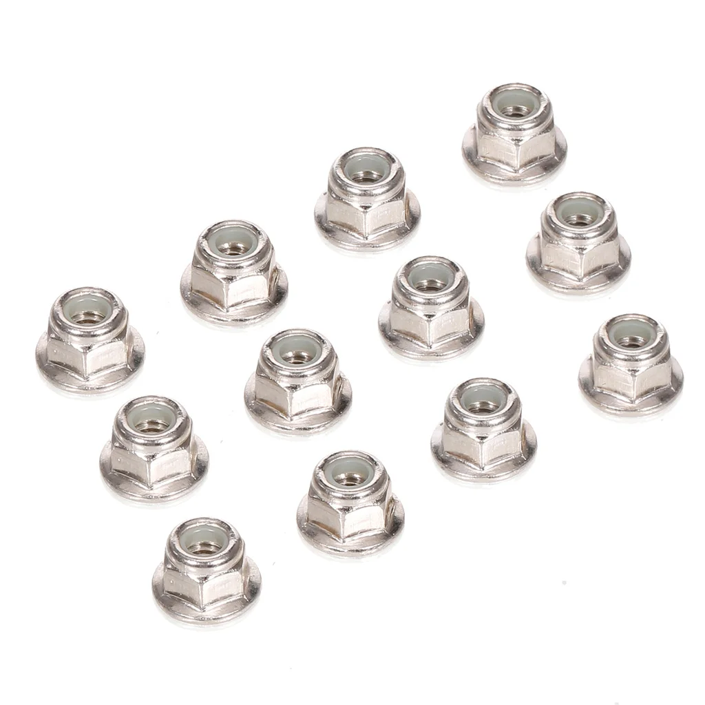 12 Stuks Metaal 4Mm M4 Wiel Slot Moeren Compatibel Voor 1/10 Rc Auto Hsp Redcat Trxs Tamiya Hpi Rc4wd Axiale Vervangingsonderdelen