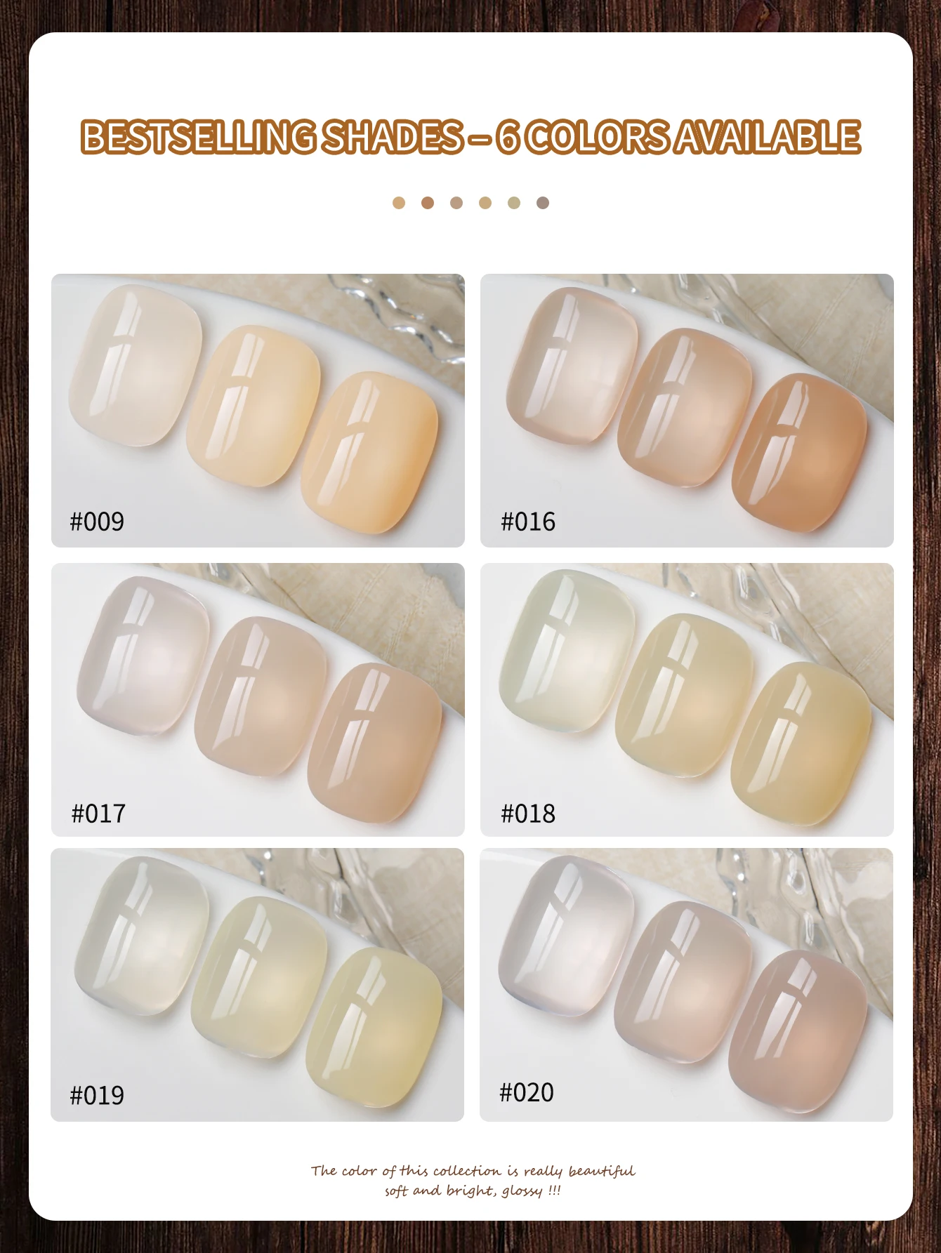 6 pièces 2025 ongles lumineux 6 couleurs ensemble 15ml nouveau vernis à ongles nu glacé à la mode Semi Permanent Dip UV LED Salon de manucure