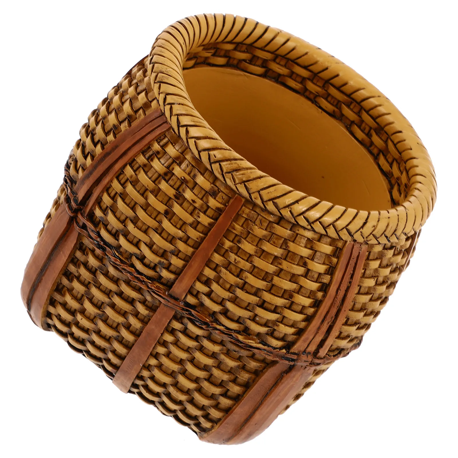

Woven Storage Basket Fruit Organizer Fruits Vintage Home Decoration Resin Decorative
