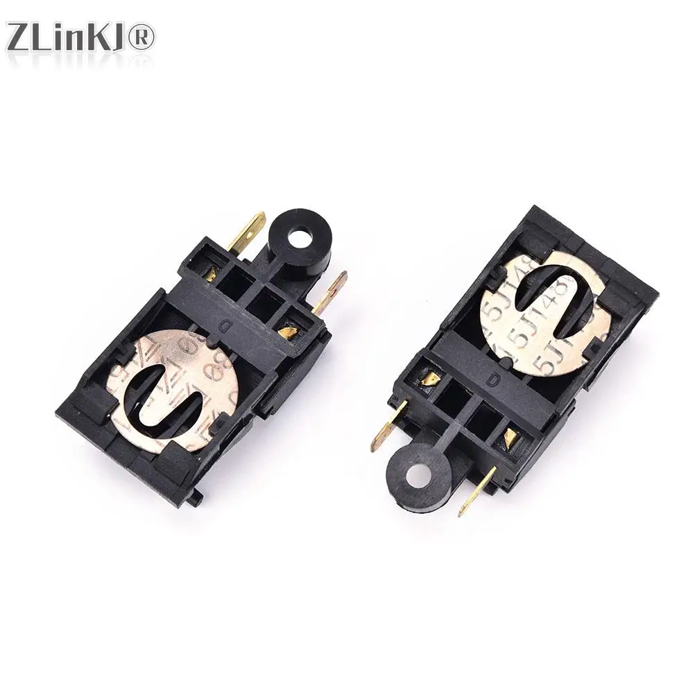 2pcs 13A 250V (V) Electric Kettle Thermostat Temperature Switch 2 Pin Terminal Kitchen Appliance Parts 46x21mm New