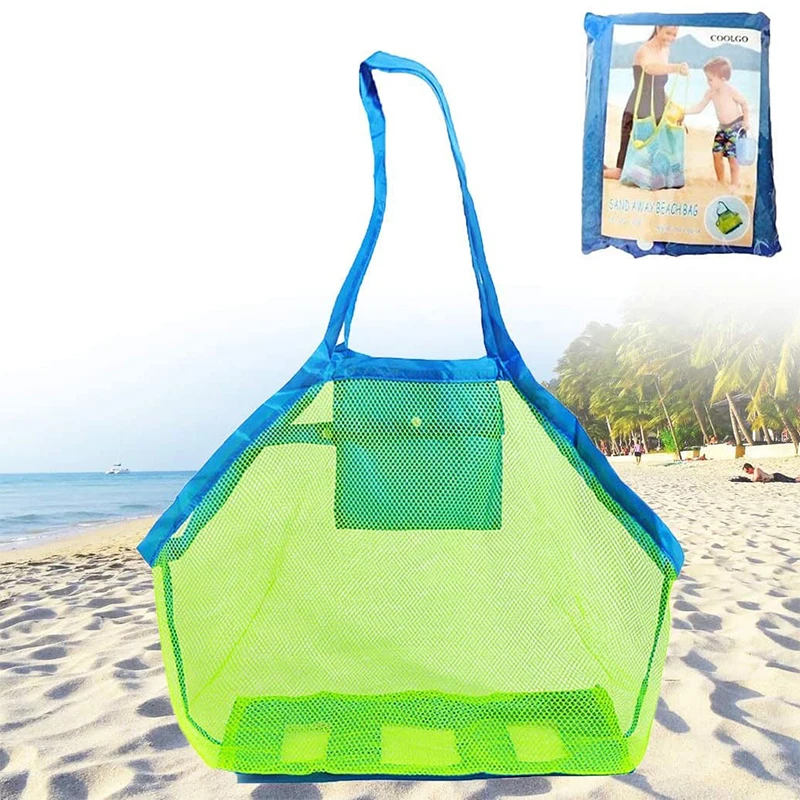 

Children Sand Away Protable Mesh Bag Kids Bath Toys Storage Bags Swimming Large Beach Bag for Towels Women Cosmetic Makeup Bag