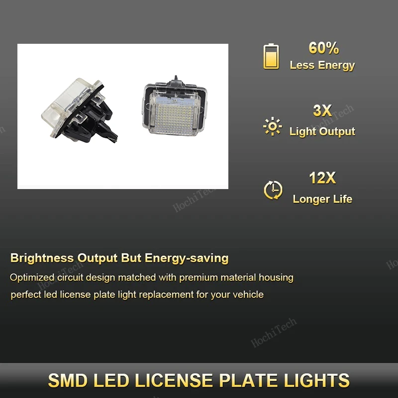 2pcs Error Free SMD LED Number License Plate Light Kit for Mercedes C E S CL W204 W212 C207 C216 W221 Car License Plate Lights