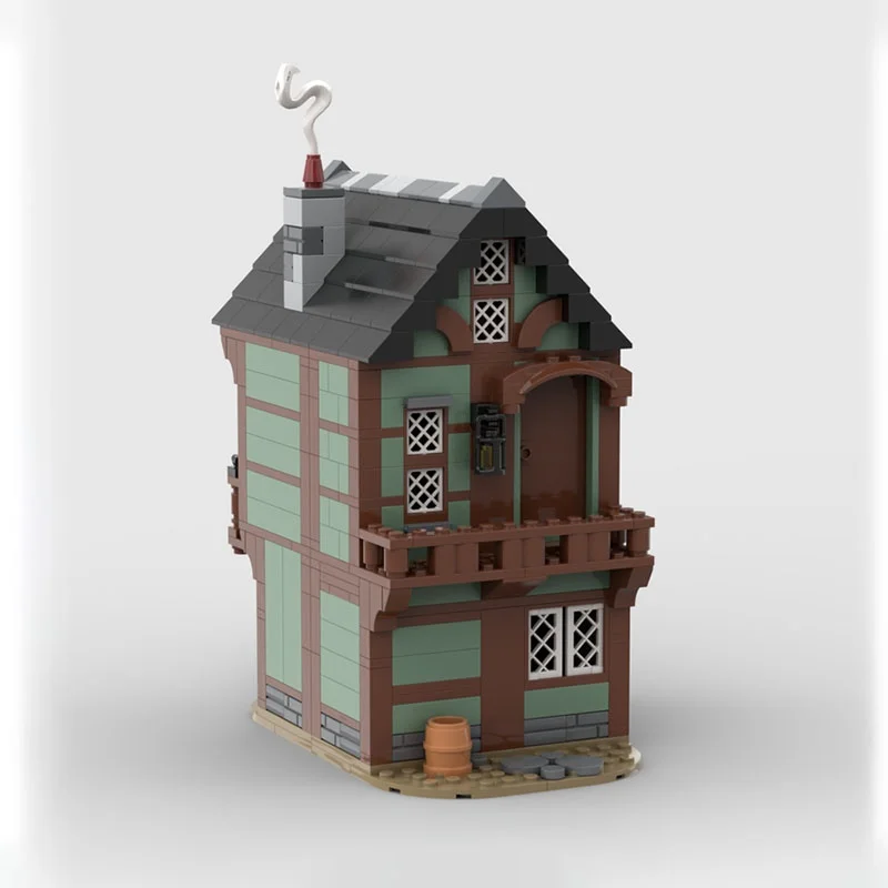 546 قطعة MOC القرون الوسطى خياط S منزل قلعة نموذج اللبنات لعبة تجميع هدية الكريسماس لتقوم بها بنفسك التعليم الإبداعي الطوب الاطفال #2