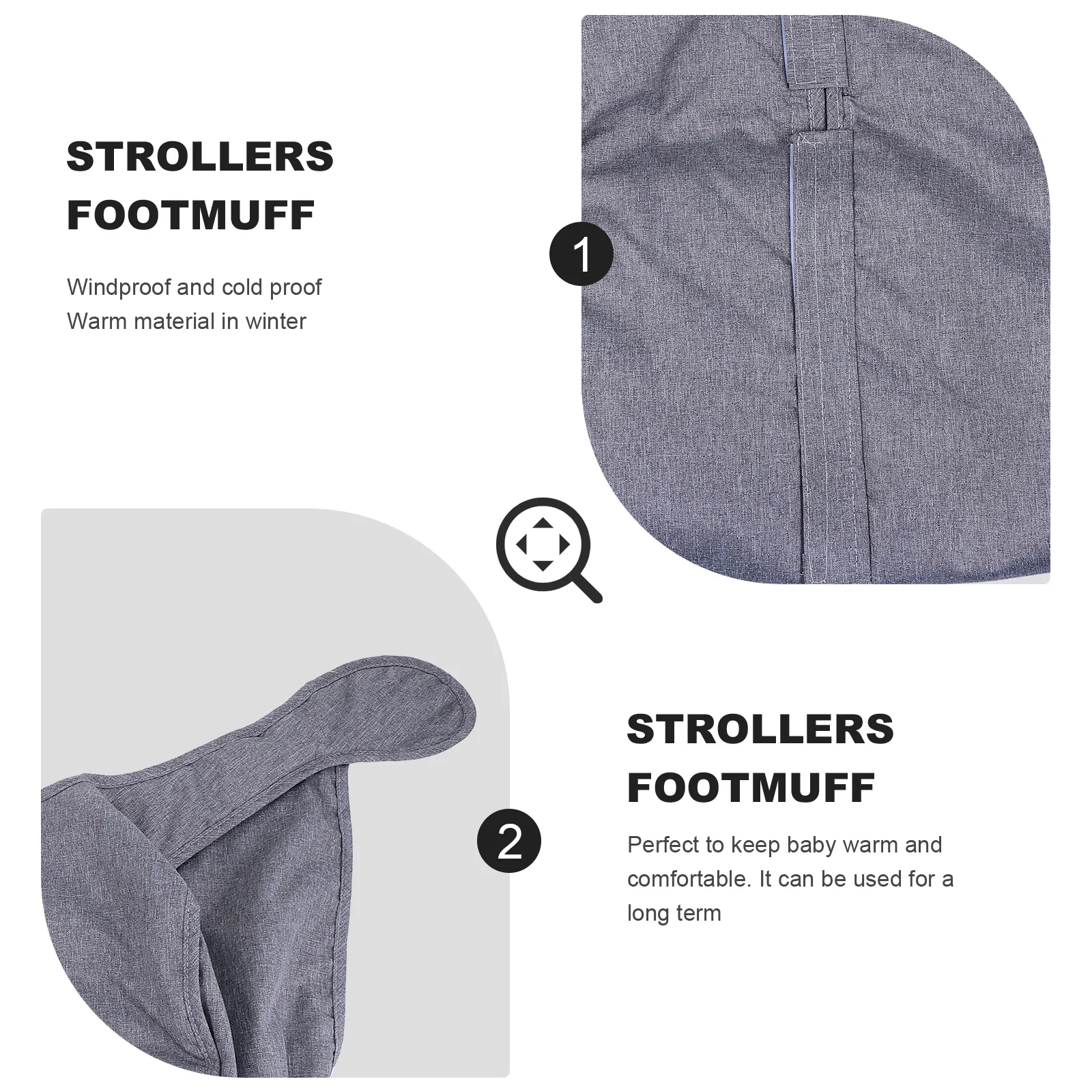 

Baby Stroller Footmuff Windproof Warm Pushchair Foot Cover for Pram Stroller Winter Pushchair Windshield Cover