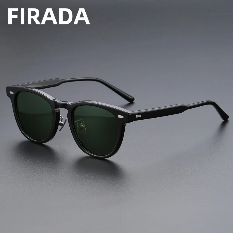 

FIRADA новые модные поляризационные очки в стиле ретро, квадратные ацетатные солнцезащитные очки, оптическая оправа для очков по рецепту для мужчин и женщин LS8153-C