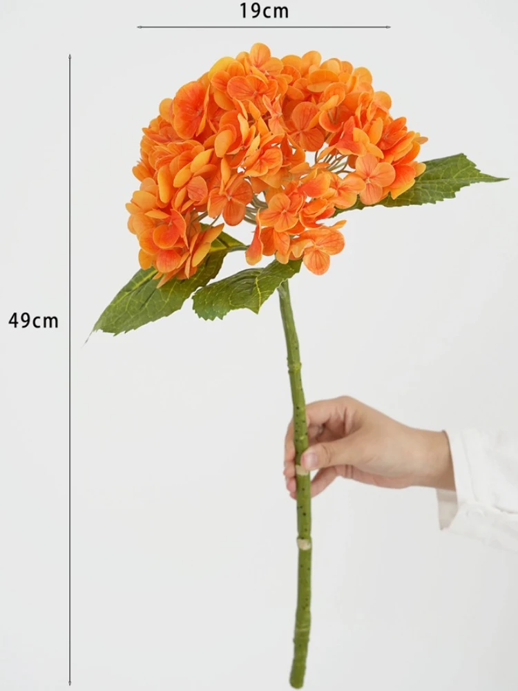 Blauwe kunstmatige hortensia bloemen Real Touch kunstmatige hortensia takken decoratie bruidsboeket bloemstuk